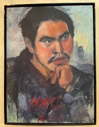 Vintage Chinese Male Oil Portrait “Harl, Rul” by Frances Binnington 20