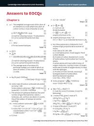 This means that chemical equations need to be balanced before they can be used for calculations. Answers To Eocqs Cambridge International As Level Chemistry Mole Unit Physical Chemistry