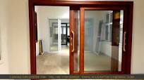 Wood grain finish aluminum sliding door - Sliding windows & doors materials