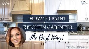 Mask off the interiors with painters' tape for a clean finish and sand only the front surfaces and visible edges of the cabinet face. How To Paint Your Kitchen Cabinets The Best Way How To Paint Kitchen Cabinets Without A Sprayer Youtube