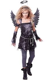 Black Angel Halloween Costume For Kids Dark Angel With Wings Child Girls Tween Costume Tween Costumes Angel Halloween Costumes Scary Halloween Costumes
