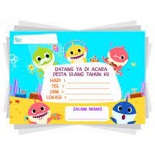 20 mentahan gambar doraemon png dyp im. Undangan Ulang Tahun Anak Polos Baby Hiu Shark
