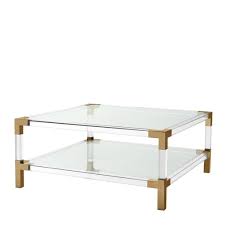 Shop peekaboo acrylic coffee table. Royalton Acrylic Brass Coffee Table Shop Now