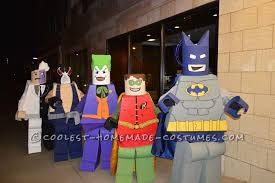 Lego Minifigure Group Costume Batman Heroes And Villains Lego Costume Lego Batman Costume Batman Costumes