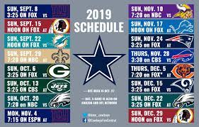 Dallas is the favorite to win the nfc east and has the strength of schedule in its favor. 2019 Cowboys Schedule Dallas Hosts Giants In Opener Travels To New England In November And More