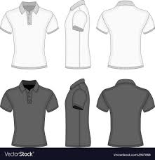 Black And White Polo Shirt Template Mens Polo Shirt And T Shirt Design Templates Vector Image On Vectorstock T Shirt Design Template Polo Shirt Design Tshirt Designs