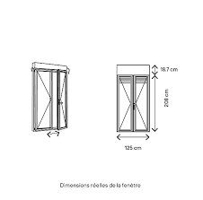Castorama porte fenetre pvc decos volets : Porte Fenetre Pvc 2 Vantaux Tirant Volet Roulant Electrique Goodhome Blanc L 120 X H 205 Cm Tirant Droit Castorama