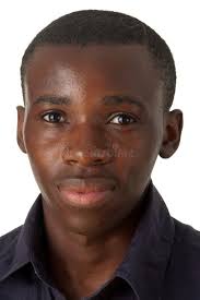 Portrait of the Young Black Man Stock Photo