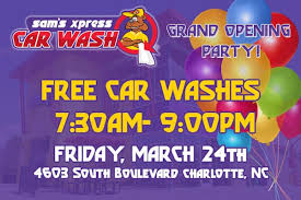 We deliver a thorough experience that cleans and protects your car inside and out. Today Free Car Wash And Free Food At Sam S Xpress Car Wash South End Charlotte On The Cheap