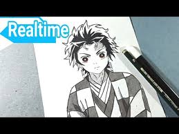 Belajar menggambar anime bagi pemula dijamin langsung bisa. Cara Menggambar Tanjiro Kamado Realtime Kimetsu No Yaiba How To Draw Anime Youtube