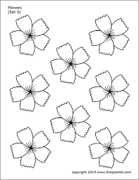 I cut 1 piece size #1; Flowers Free Printable Templates Coloring Pages Firstpalette Com