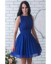 Royal Blue Short Dress For Wedding