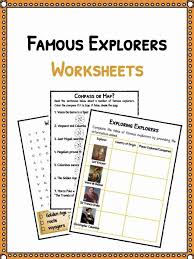 This worksheet talks about the technological advancements that shaped the european explorations. Famous Explorer Facts Worksheets Historical Information For Kids