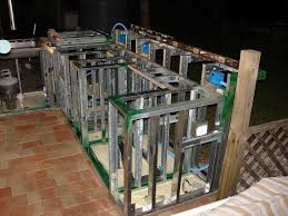 steel studs or concrete blocks