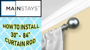 Decorative set for kitchen 08. Mainstays Walmart Curtain Rod How To Install Youtube