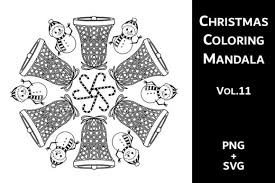 Download Christmas Coloring Mandala Vol 11 Graphic By Fleur De Tango Creative Fabrica PSD Mockup Templates