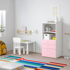 Stuva Fritids Bookcase With Drawers White Light Pink 23 5 8x19 5 8x50 3 8 Ikea In 2020 Bookcase With Drawers Ikea Bookcase