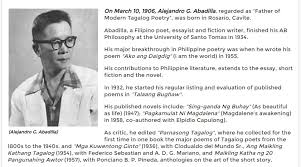 Corazon aquino became the 11th president and 1st woman president of the philippines on february 25, 1986. Alejandro G Abadilla Was Born In Rosario Cavite March 10 1906