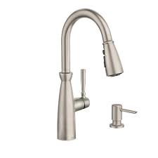 As the #1 faucet brand in north america, moen offers a diverse selection of thoughtfully designed kitchen and bath faucets, showerheads, accessories, bath safety products, garbage disposals and kitchen sinks for. Moen 87024msrs Hensley Spot Resist Stainless Microban One Handle High Arc Pulldown Kitchen Faucet