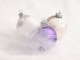 Purple and silver christmas decorations. Christbaumkugeln Christmas Decorations Christmas Balls Pastellfabe Cream Purple Silver White Feather Romantic Decoration Pxfuel