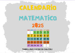 Calendario 2025  calcoli e tabelline