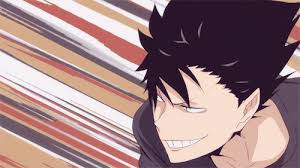 Pin By Pinkyswear On Haikyuu Gifs Video Kuroo Tetsurou Kuroo Haikyuu Anime 黒尾 鉄朗) is a character from the volleyball sports anime haikyuu, he's the nekoma team captain and a middle blocker, jersey #1. kuroo tetsurou kuroo haikyuu anime
