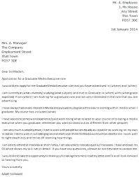 Graduate Media Executive Cover Letter Example Icover Org Uk