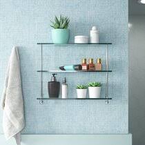 Bookcases, shelving & storage └ furniture └ home, furniture & diy all categories antiques art baby books, comics & magazines business, office & industrial cameras & photography cars chrome bathroom clear glass shelf shelves&support brackets for shower enclosure. Glass Bathroom Cabinets Shelving You Ll Love In 2021 Wayfair