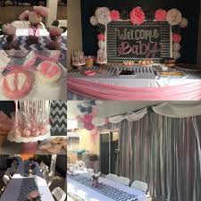 Baby Shower Decorations Grey Chevron Pink And White Grey Baby Shower Baby Shower Chevron Gray Elephant Baby Shower