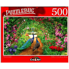 Puzzlebug 500 piece jigsaw puzzle. Puzzlebug Peacock Garden 500 Pieces Jigsaw Puzzle Walmart Com Walmart Com
