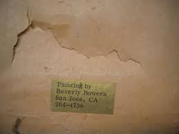 Vintage Framed Beverly Bowers Miniature Oil Painting