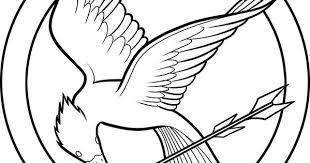 Scroll down and find the button to print each hunger games coloring sheet below the image of that page. The Hunger Games Symbol Coloring Pages
