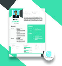 Resume Cv Design Template With Green Color Create Creative And Profesional Design Template With Photoshop Pendidikan Teknik Hobi