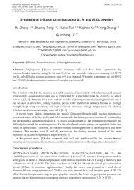 Synthesis of β-Sialon Ceramics Using Si, Al and Al2O3 Powders