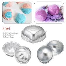 6pcs 3 Shape Diy Bath Bomb Ball Molds Aluminum Alloy Bathing Balls Handmade Soaps Crafts Pastry Baking Tool Accessories Bath Bomb Molds Bath Bombs Diy Diy Bath Products