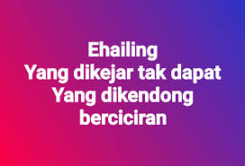 Yang dikejar tiada dapat, yang dikandung berceceran. Ehailing Fm Rintihan Yang Berbagai Bagai Oleh Pemandu Ehailing Sejak Akhir Akhir Ini Menenggelamkan Keghairahan Mengaut Rezeki Yang Melimpah Ruah 2 3 Tahun Yang Lalu Jika Dahulu Pendapatan Pemandu Ada Yang Lebih Rm10k Sebulan Kini