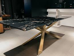 Reverse bevel project customise quartz dining table brand : Spark Gold Italian Marble Dining Table Custom Marble Dining Tables Singapore Grey Hammer