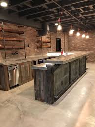 Basement Flooring Ideas Epoxy Floor Coatings Are Good If You Can Live With A Hard Surface Flooring Basement Bar Design Industrial Basement Bar Rustic Basement