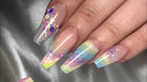 Nails care in modern beauty salon. Pastel Rainbow Unicorn Nails Acrylic Nails Youtube