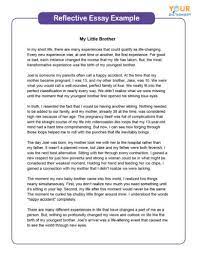 Reflection essay at the end of august as i started my first semester in english 99 i was a different person who had a fixed mindset and thought i would never be able to correctly structure or organize an essay. Reflective Essay Examples