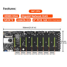 A cpu is a part of computer that provides computing power for execution of operations performed by software installed on that. China Hot Selling Bitcoin Mining Motherboard Atx Intel Cpu 847 55mm Ethereum Miner Mainboard China Computer Mainboard 847 And Bitcoin Motherboard 8 Gpu Miner Mainboard Price