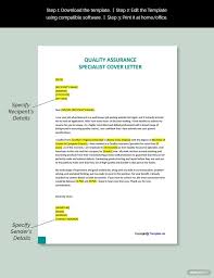 Oct 15, 2021 · after you download a quality assurance cover letter sample, you can use this software to edit it. Free Quality Assurance Specialist Cover Letter Template Google Docs Word Template Net Cover Letter Template Letter Templates Web Developer Cover Letter