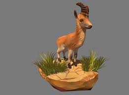 Ibex Goat Stylized 3d Model Sponsored Affiliate Stylized Goat Ibex Animals In 2020 Ibex Goat Ibex Animal Animals