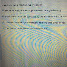 Ldl comes from food that contain high concentrations of fat and cholesterol that cannot be properly dissolved in the blood. Which Is Not A Result Of Hypertension Brainly Com