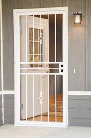 the larson security door starts with a fully welded tubular steel 16 gauge master frame at security door design steel doors exterior door and window design