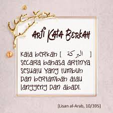 Apakah Arti Kata Berkah