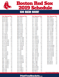 Printable 2019 Boston Red Sox Schedule Boston Red Sox Baseball Phillies Schedule Astros Baseball