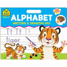 Drawing from the branches of leaves, flowers. School Zone Writing And Drawing Pad Alphabet Big W