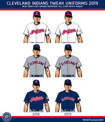 Cleveland guardians logo after the cleveland indians announced in december 2020 planned to drop their controversial name following the 2021 season, the baseball franchise revealed its new name. Cleveland Indians Unveil New Uniforms Cap For 2019 Sportslogos Net News