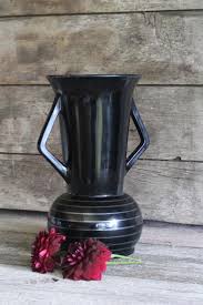 You can recycle and clear jars for this or create a design on a piece of. Art Deco Vintage Ebony Black Glass Trophy Vase Double Handled Urn W Silver